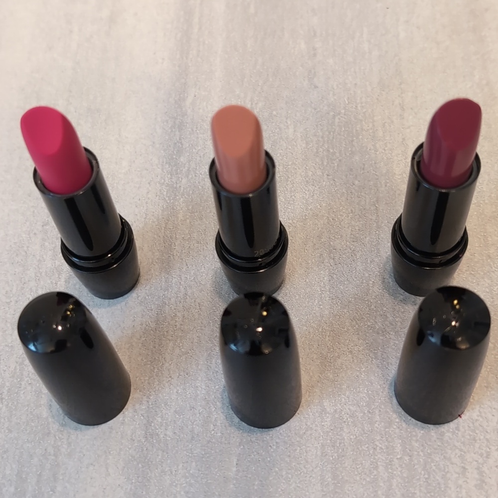 Lancôme Lipstick Trio Fuchsia Berry Nude Bundle Set